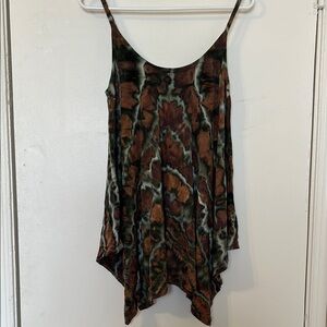 Brown and Green Tye Dye Tunic